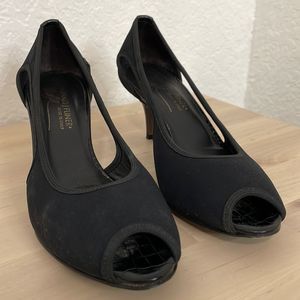Donald Pliner black peep toe pumps size 7.5